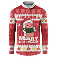 Hawaii Funny Christmas Button Sweatshirt Spam Musubi Santa