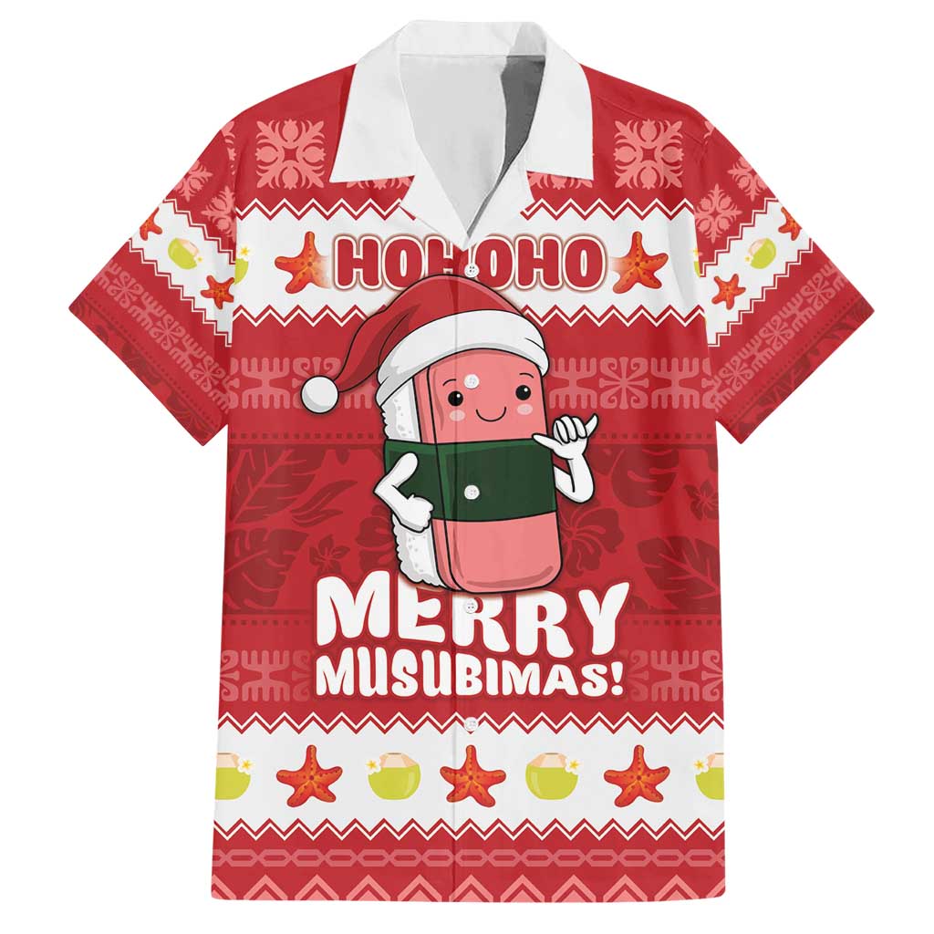 Hawaii Funny Christmas Hawaiian Shirt Spam Musubi Santa