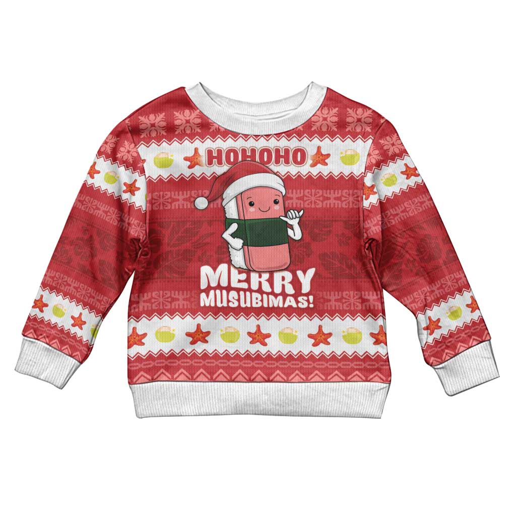 Hawaii Funny Christmas Kid Ugly Christmas Sweater Spam Musubi Santa