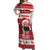 Hawaii Funny Christmas Off Shoulder Maxi Dress Spam Musubi Santa