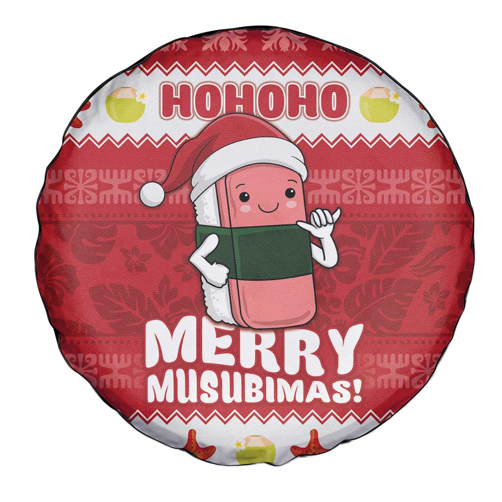 Hawaii Funny Christmas Spare Tire Cover Spam Musubi Santa