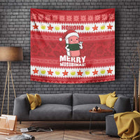 Hawaii Funny Christmas Tapestry Spam Musubi Santa