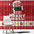 Hawaii Funny Christmas Window Curtain Spam Musubi Santa