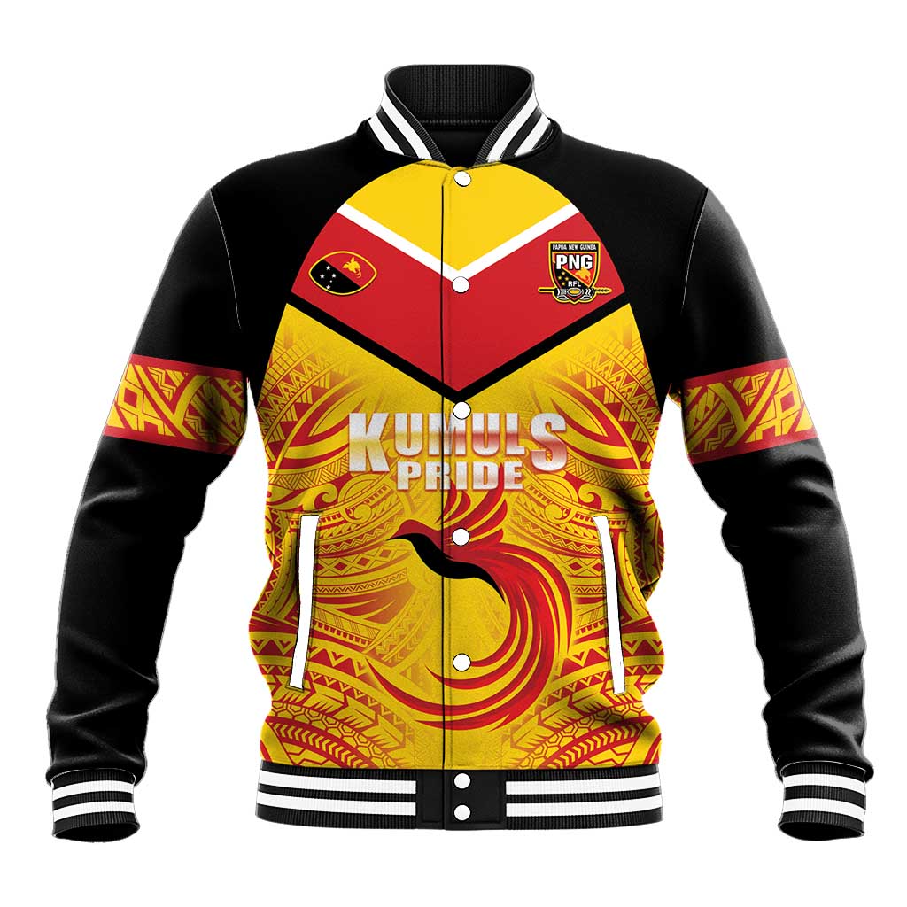 Papua New Guinea Rugby Custom Baseball Jacket Kumul Pride Go Champions