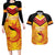 Papua New Guinea Rugby Custom Couples Matching Long Sleeve Bodycon Dress and Hawaiian Shirt Kumul Pride Go Champions