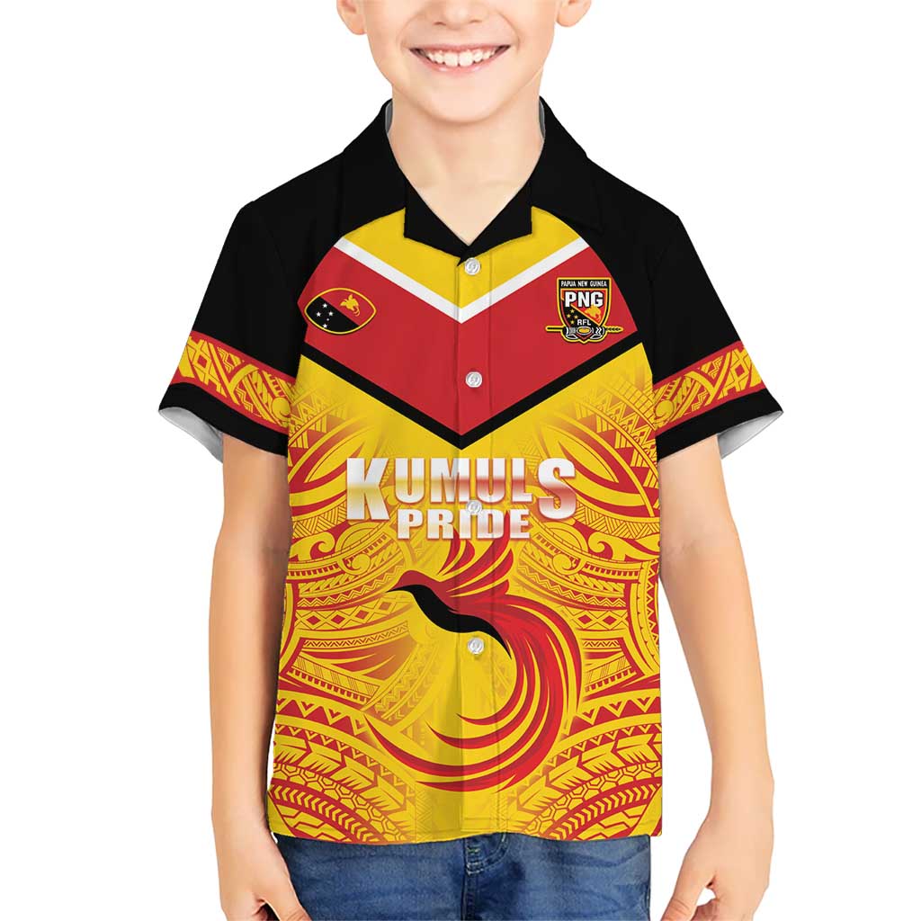 Papua New Guinea Rugby Custom Kid Hawaiian Shirt Kumul Pride Go Champions