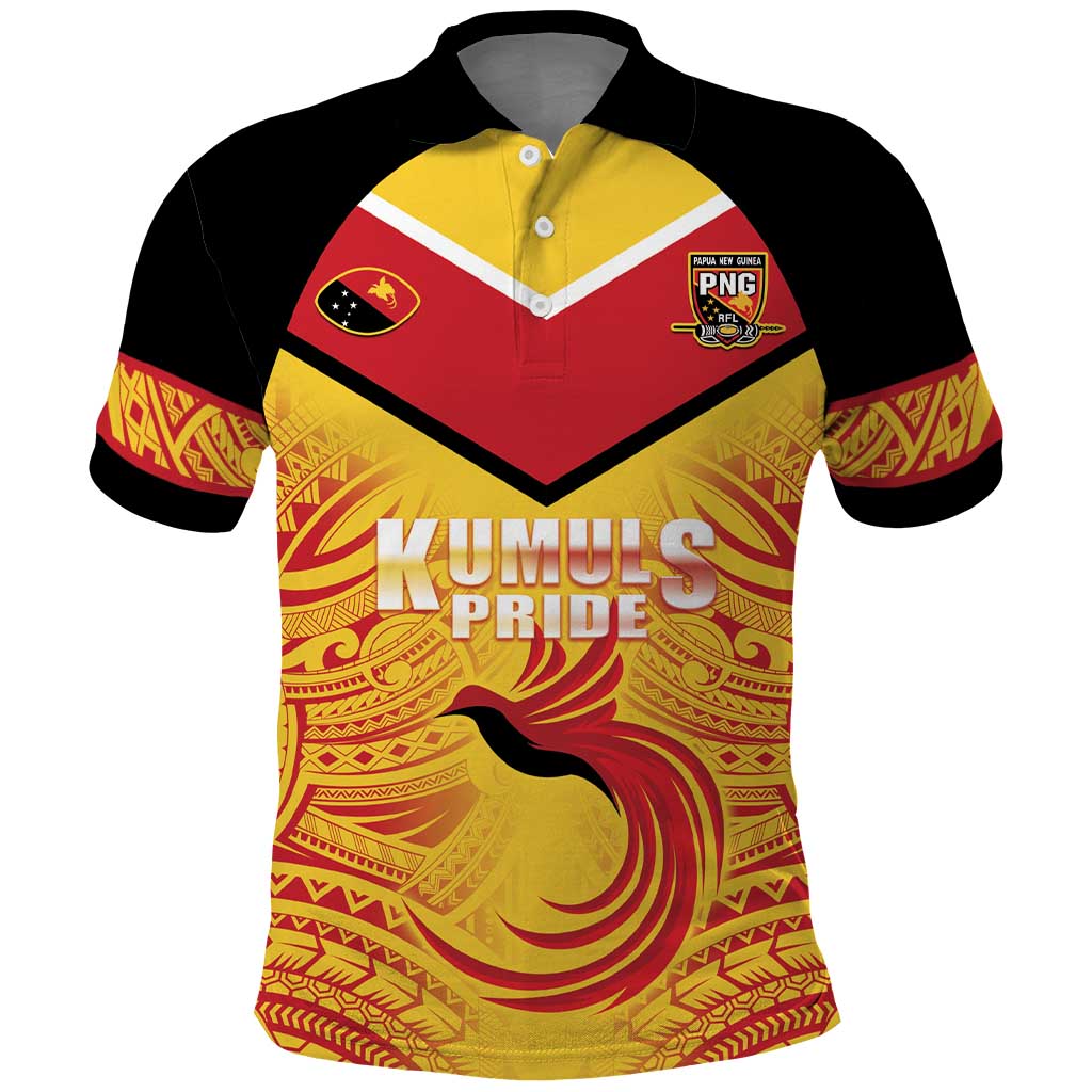 Papua New Guinea Rugby Custom Polo Shirt Kumul Pride Go Champions