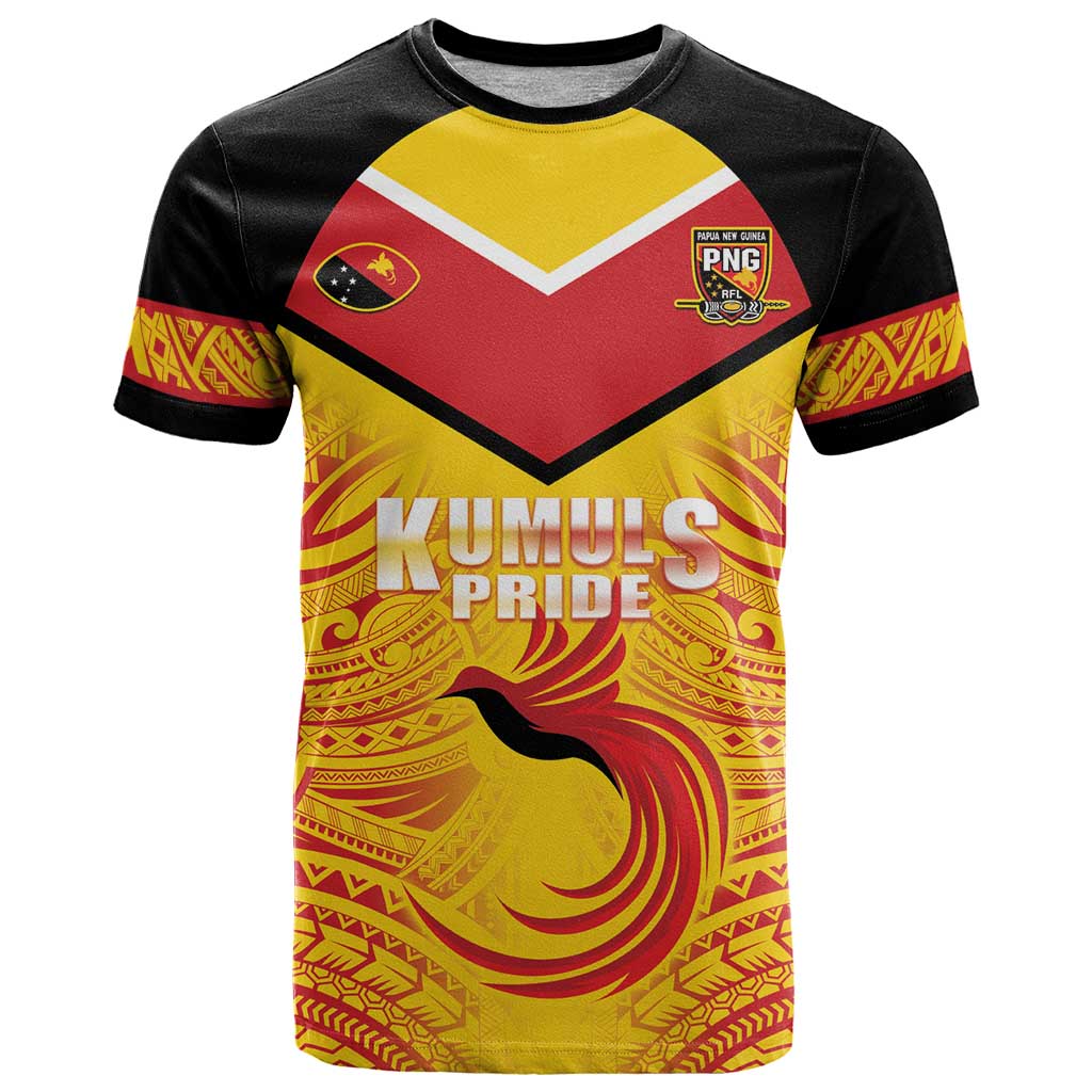 Papua New Guinea Rugby Custom T Shirt Kumul Pride Go Champions