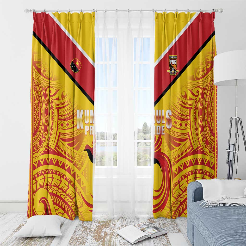 Papua New Guinea Rugby Window Curtain Kumul Pride Go Champions