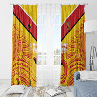 Papua New Guinea Rugby Window Curtain Kumul Pride Go Champions