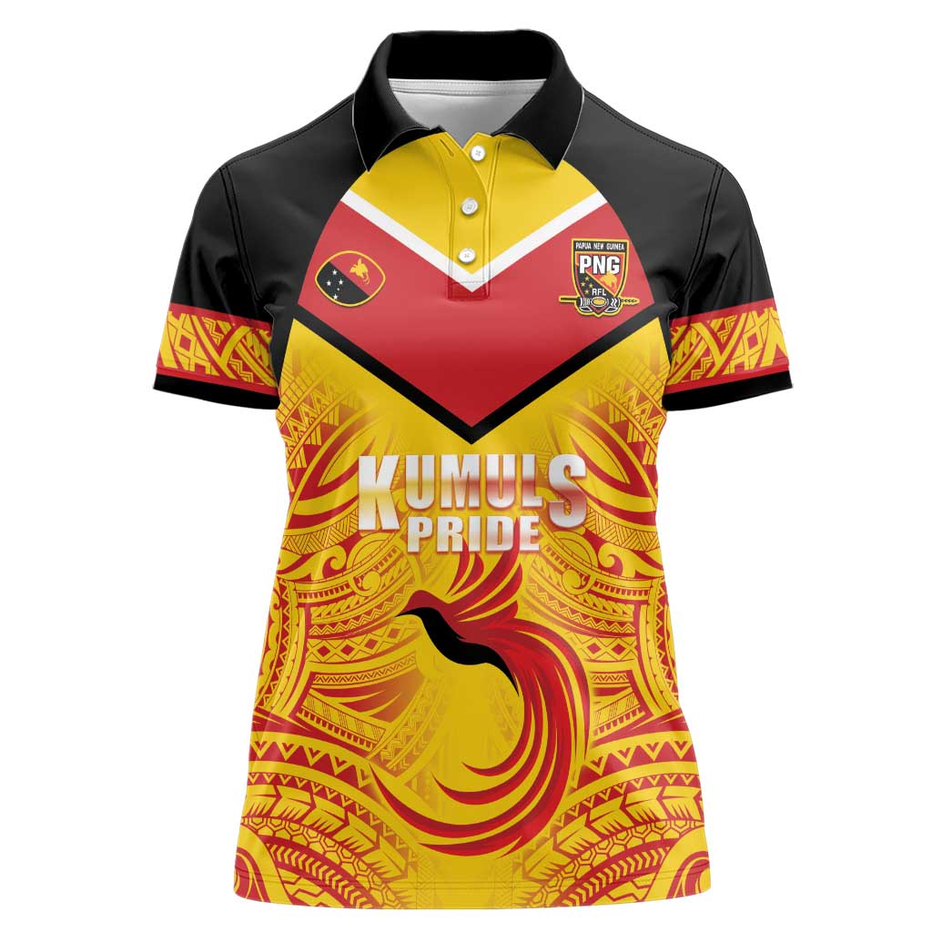 Papua New Guinea Rugby Custom Women Polo Shirt Kumul Pride Go Champions