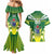 Cook Islands Rugby Custom Couples Matching Mermaid Dress and Hawaiian Shirt The Kukis Go Champions