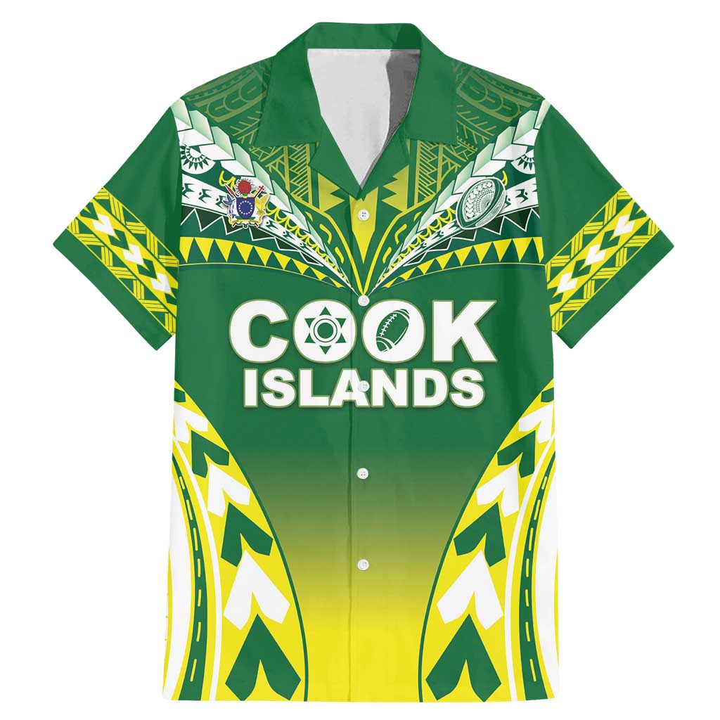 Cook Islands Rugby Custom Family Matching Mermaid Dress and Hawaiian Shirt The Kukis Go Champions
