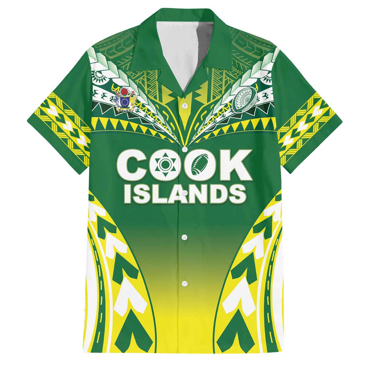 Cook Islands Rugby Custom Family Matching Off The Shoulder Long Sleeve Dress and Hawaiian Shirt The Kukis Go Champions