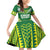 Cook Islands Rugby Custom Family Matching Off Shoulder Short Dress and Hawaiian Shirt The Kukis Go Champions