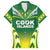 Cook Islands Rugby Custom Family Matching Off Shoulder Short Dress and Hawaiian Shirt The Kukis Go Champions