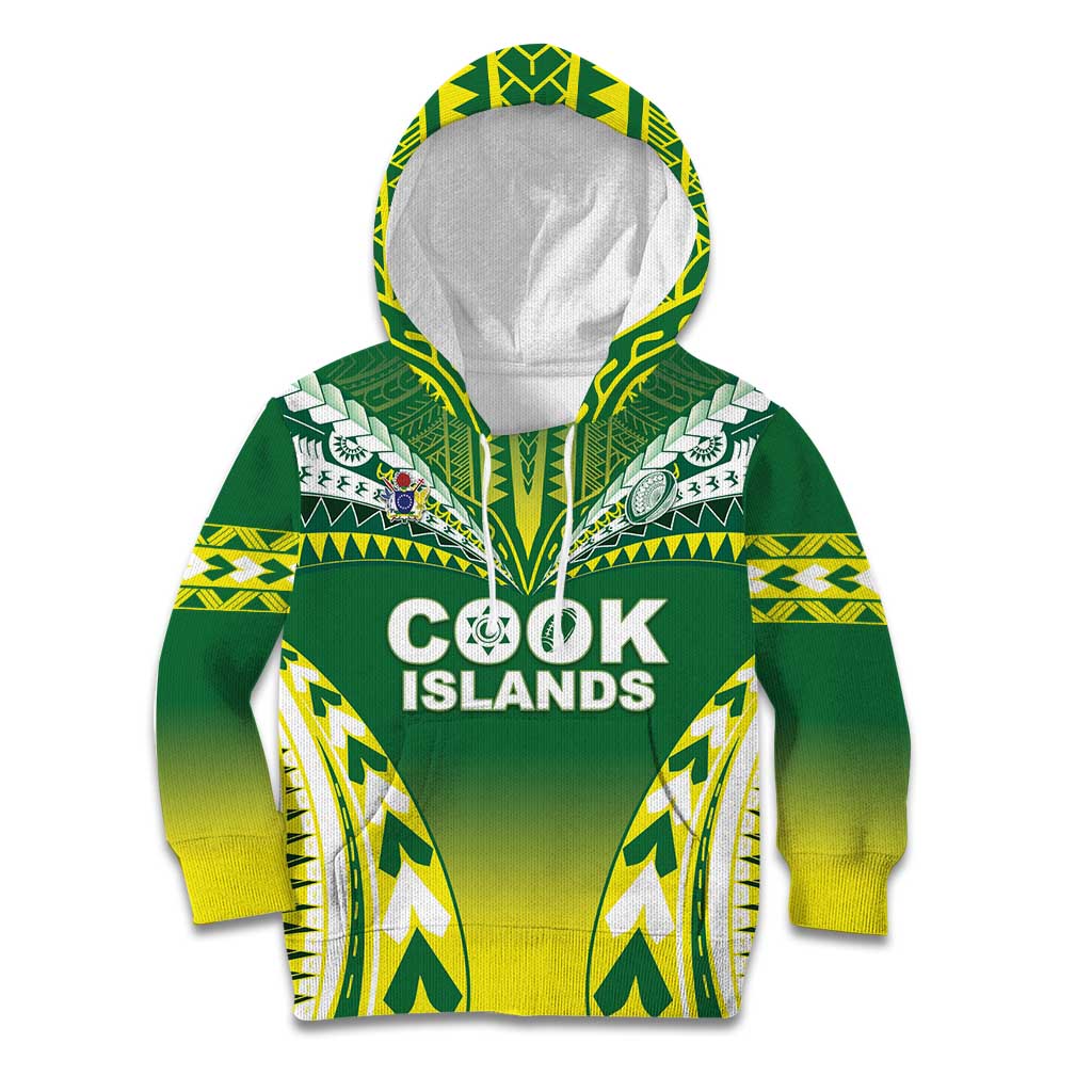 Cook Islands Rugby Custom Kid Hoodie The Kukis Go Champions