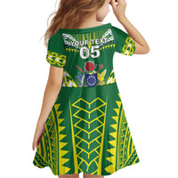 Cook Islands Rugby Custom Kid Short Sleeve Dress The Kukis Go Champions