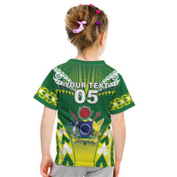 Cook Islands Rugby Custom Kid T Shirt The Kukis Go Champions LT05 - Polynesian Pride