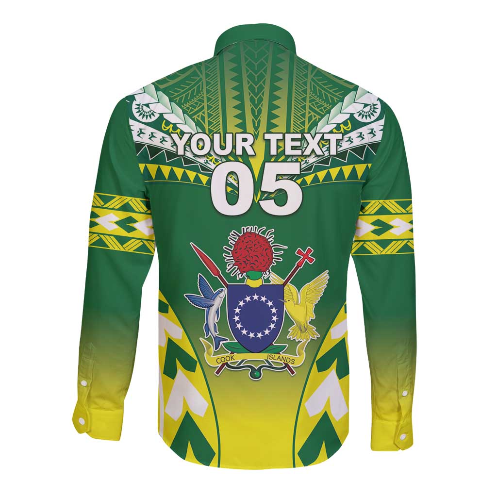 Cook Islands Rugby Custom Long Sleeve Button Shirt The Kukis Go Champions LT05 - Polynesian Pride