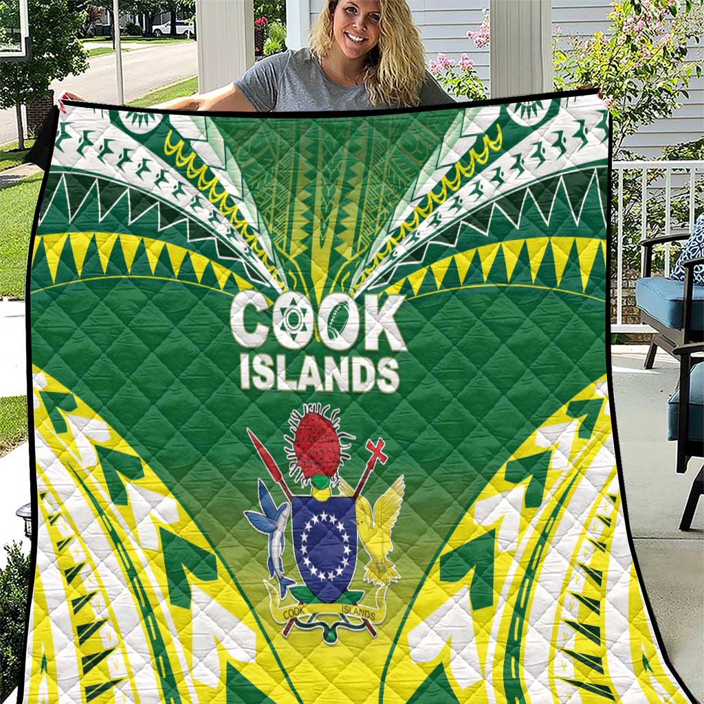 Cook Islands Rugby Quilt The Kukis Go Champions LT05 Green - Polynesian Pride