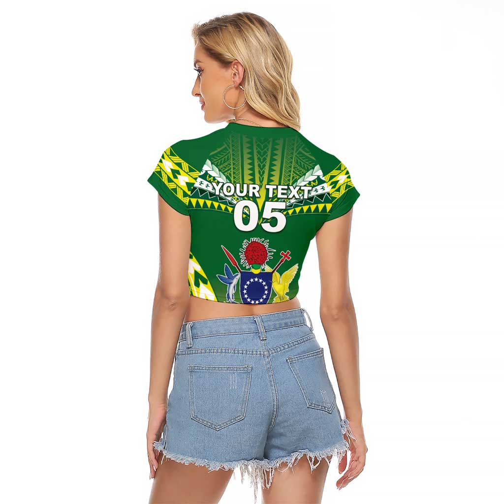 Cook Islands Rugby Custom Raglan Cropped T Shirt The Kukis Go Champions LT05 - Polynesian Pride