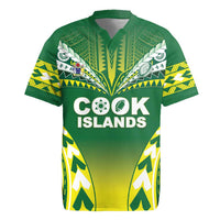 Cook Islands Rugby Custom Rugby Jersey The Kukis Go Champions LT05 Green - Polynesian Pride