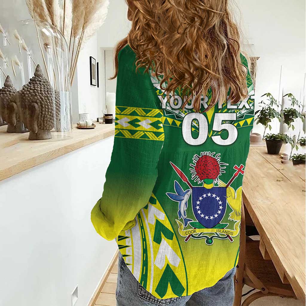 Cook Islands Rugby Custom Women Casual Shirt The Kukis Go Champions LT05 - Polynesian Pride