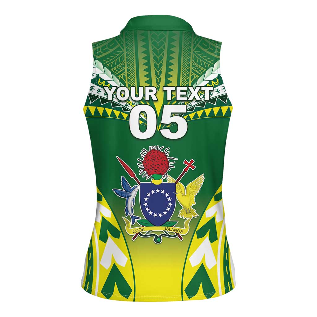 Cook Islands Rugby Custom Women Sleeveless Polo Shirt The Kukis Go Champions LT05 - Polynesian Pride