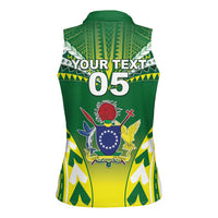 Cook Islands Rugby Custom Women Sleeveless Polo Shirt The Kukis Go Champions LT05 - Polynesian Pride