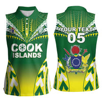 Cook Islands Rugby Custom Women Sleeveless Polo Shirt The Kukis Go Champions LT05 - Polynesian Pride