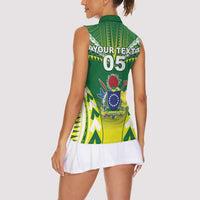 Cook Islands Rugby Custom Women Sleeveless Polo Shirt The Kukis Go Champions LT05 - Polynesian Pride