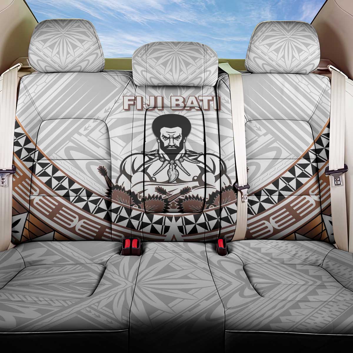 Fiji Rugby Back Car Seat Cover Fijian Bati Go Champions