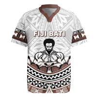 Fiji Rugby Custom Rugby Jersey Fijian Bati Go Champions LT05 White - Polynesian Pride