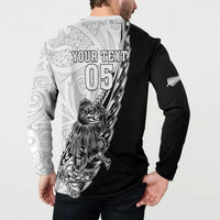 New Zealand Kiwi Rugby Custom Button Sweatshirt Go Champions Maori Pattern LT05 - Polynesian Pride