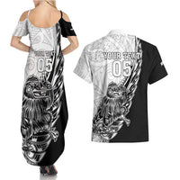 New Zealand Kiwi Rugby Custom Couples Matching Summer Maxi Dress and Hawaiian Shirt Go Champions Maori Pattern