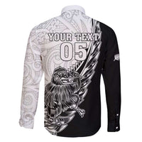 New Zealand Kiwi Rugby Custom Family Matching Long Sleeve Bodycon Dress and Hawaiian Shirt Go Champions Maori Pattern