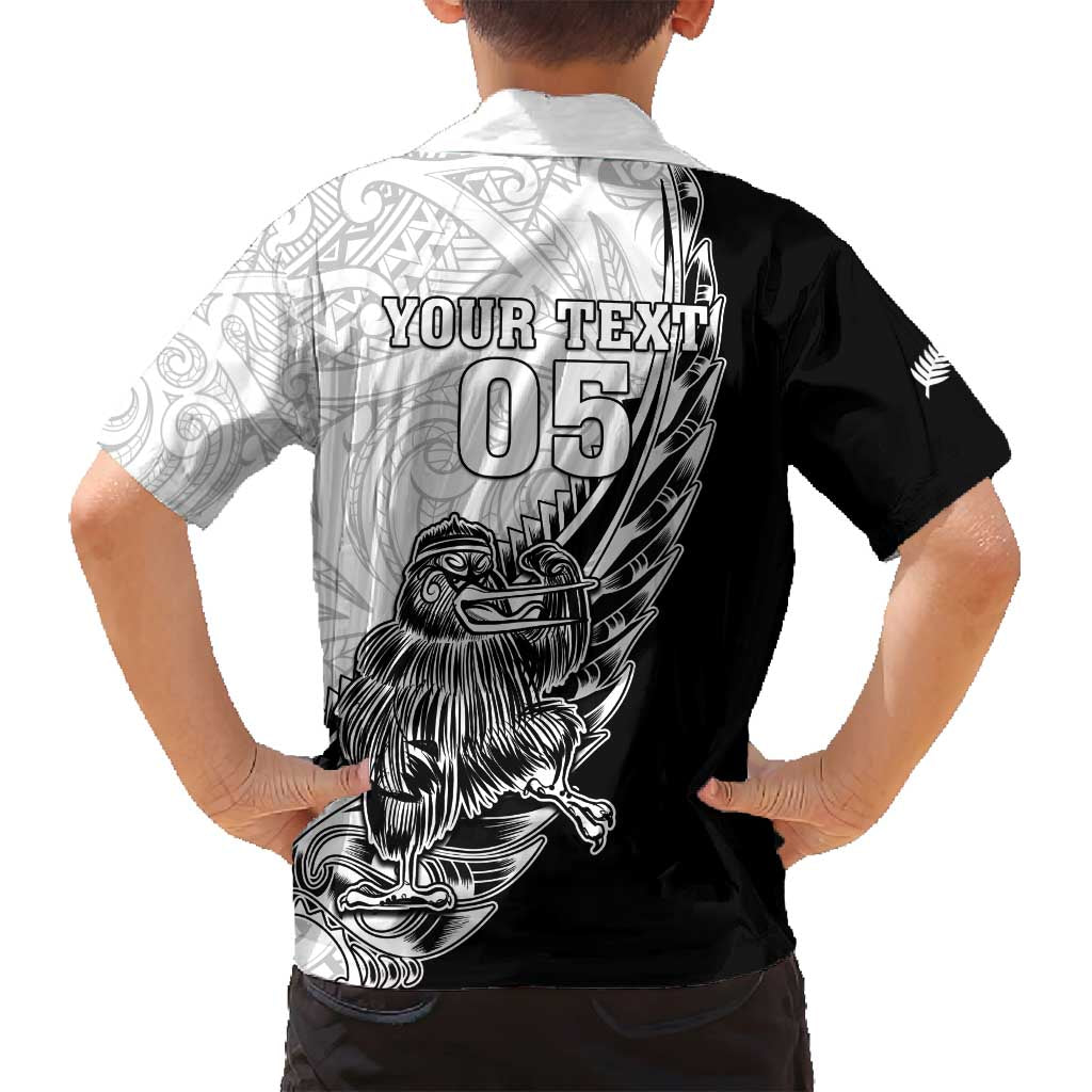 New Zealand Kiwi Rugby Custom Family Matching Off Shoulder Short Dress and Hawaiian Shirt Go Champions Maori Pattern