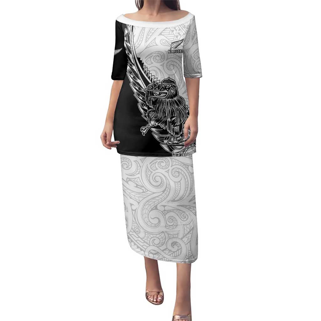 New Zealand Kiwi Rugby Custom Family Matching Puletasi and Hawaiian Shirt Go Champions Maori Pattern