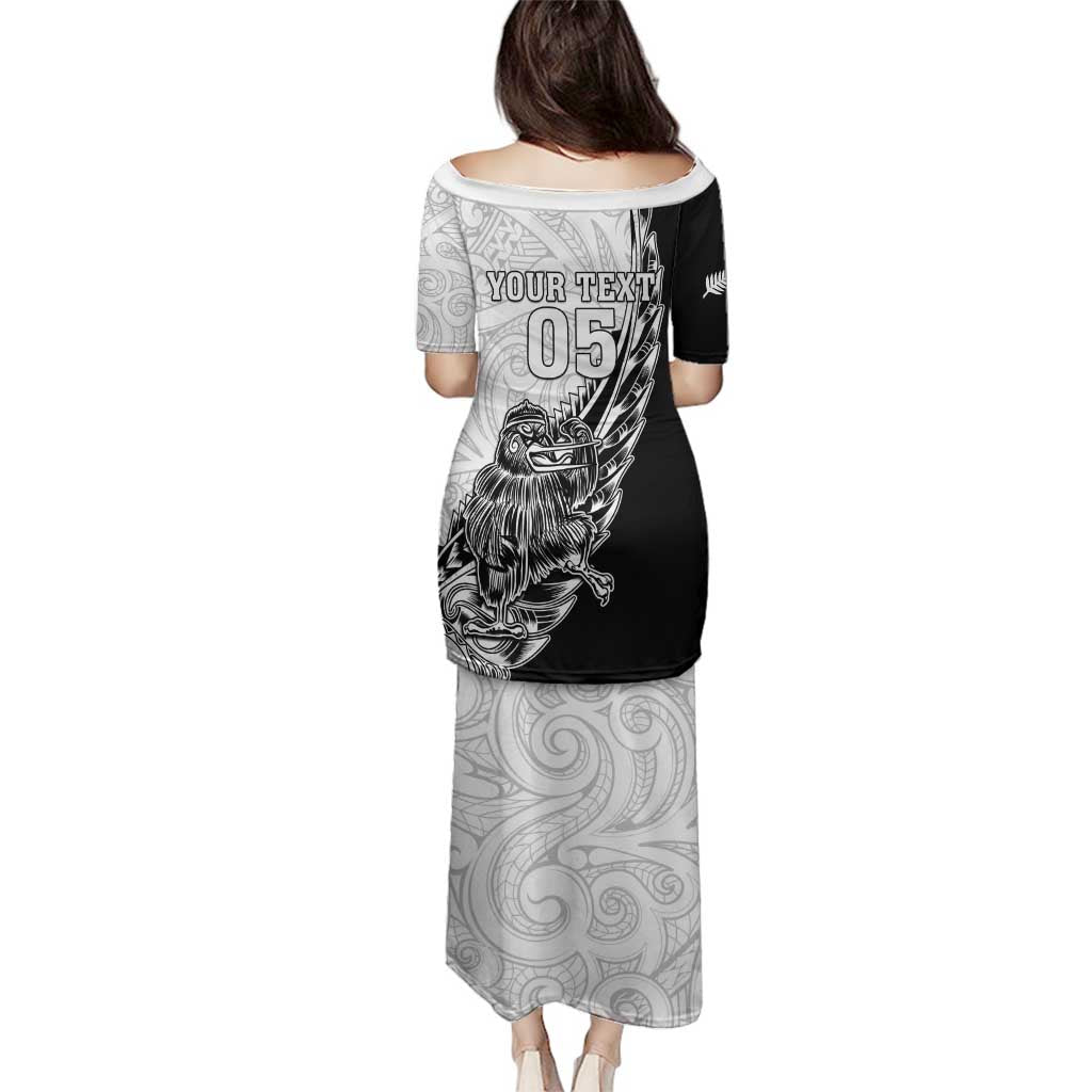 New Zealand Kiwi Rugby Custom Family Matching Puletasi and Hawaiian Shirt Go Champions Maori Pattern