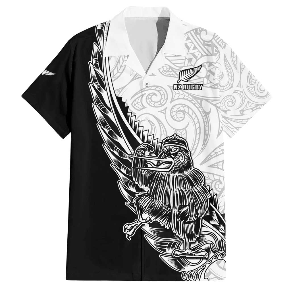 New Zealand Kiwi Rugby Custom Hawaiian Shirt Go Champions Maori Pattern LT05 White - Polynesian Pride