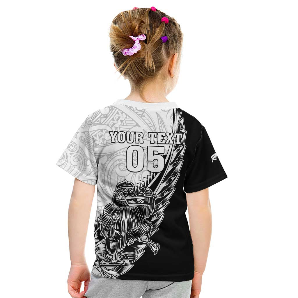 New Zealand Kiwi Rugby Custom Kid T Shirt Go Champions Maori Pattern LT05 - Polynesian Pride