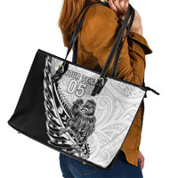 New Zealand Kiwi Rugby Custom Leather Tote Bag Go Champions Maori Pattern LT05 - Polynesian Pride