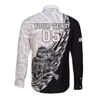 New Zealand Kiwi Rugby Custom Long Sleeve Button Shirt Go Champions Maori Pattern LT05 - Polynesian Pride