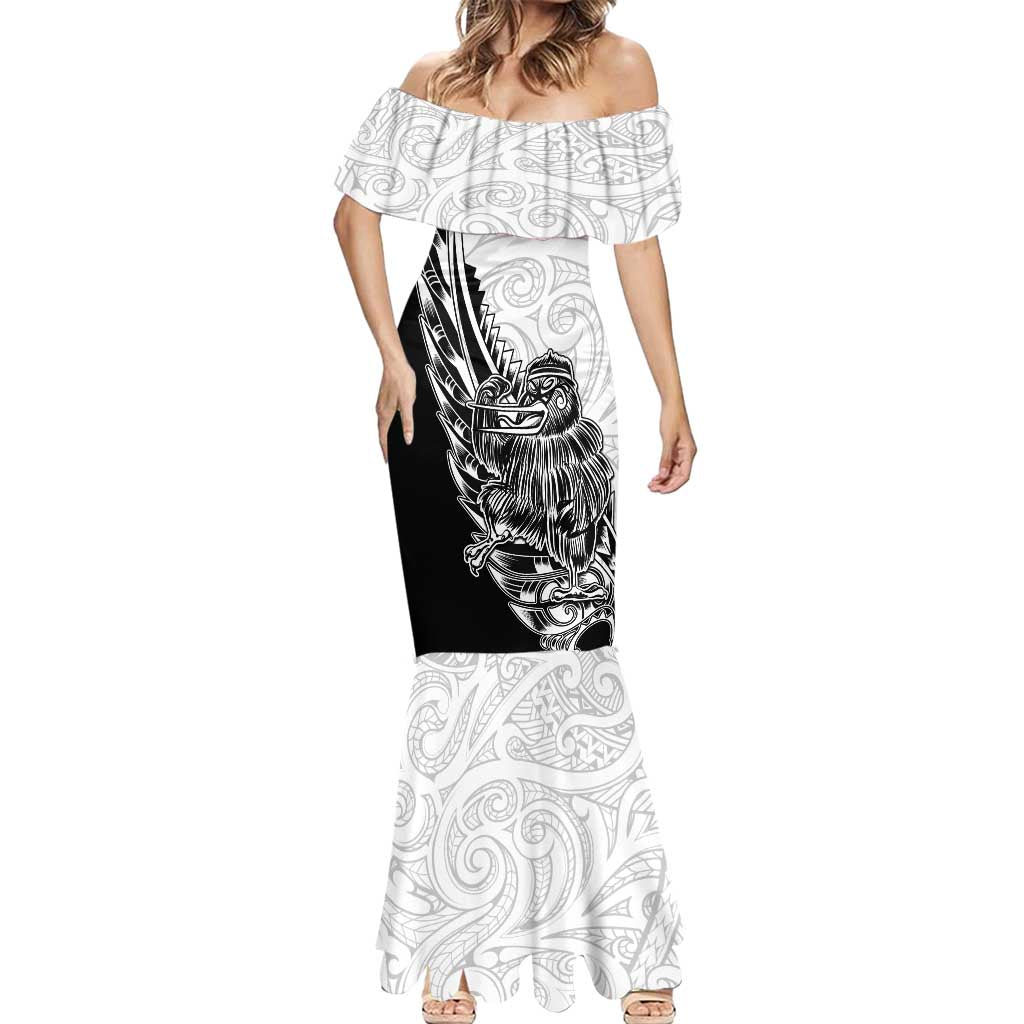 New Zealand Kiwi Rugby Custom Mermaid Dress Go Champions Maori Pattern LT05 - Polynesian Pride