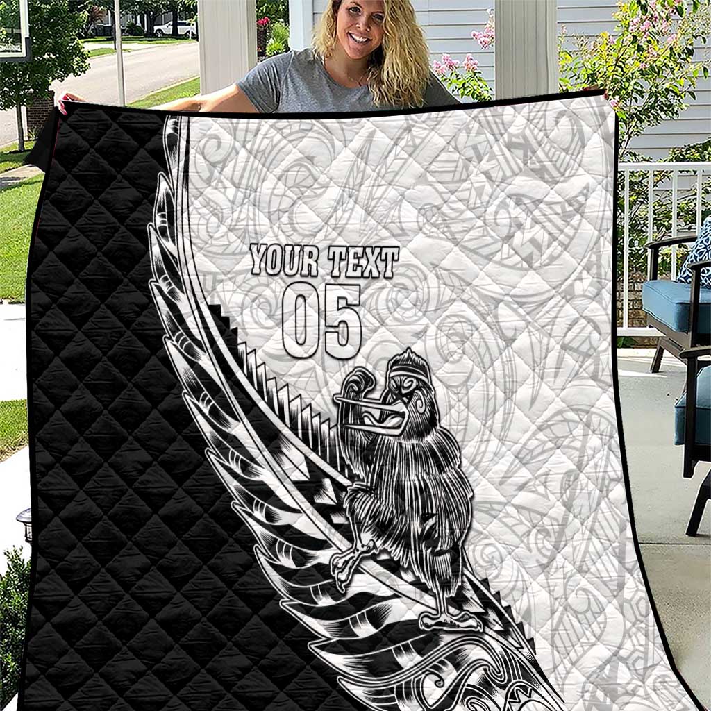New Zealand Kiwi Rugby Custom Quilt Go Champions Maori Pattern LT05 White - Polynesian Pride