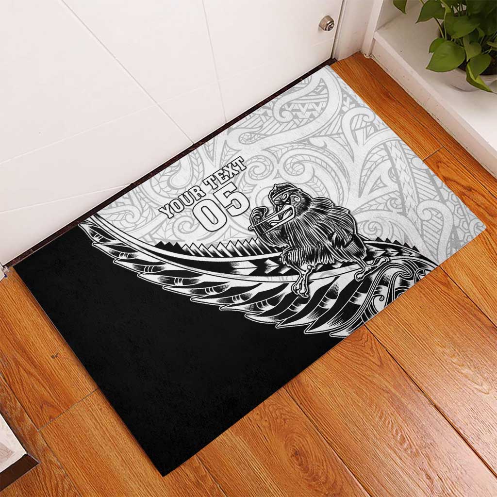 New Zealand Kiwi Rugby Custom Rubber Doormat Go Champions Maori Pattern LT05 - Polynesian Pride