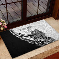 New Zealand Kiwi Rugby Custom Rubber Doormat Go Champions Maori Pattern LT05 - Polynesian Pride