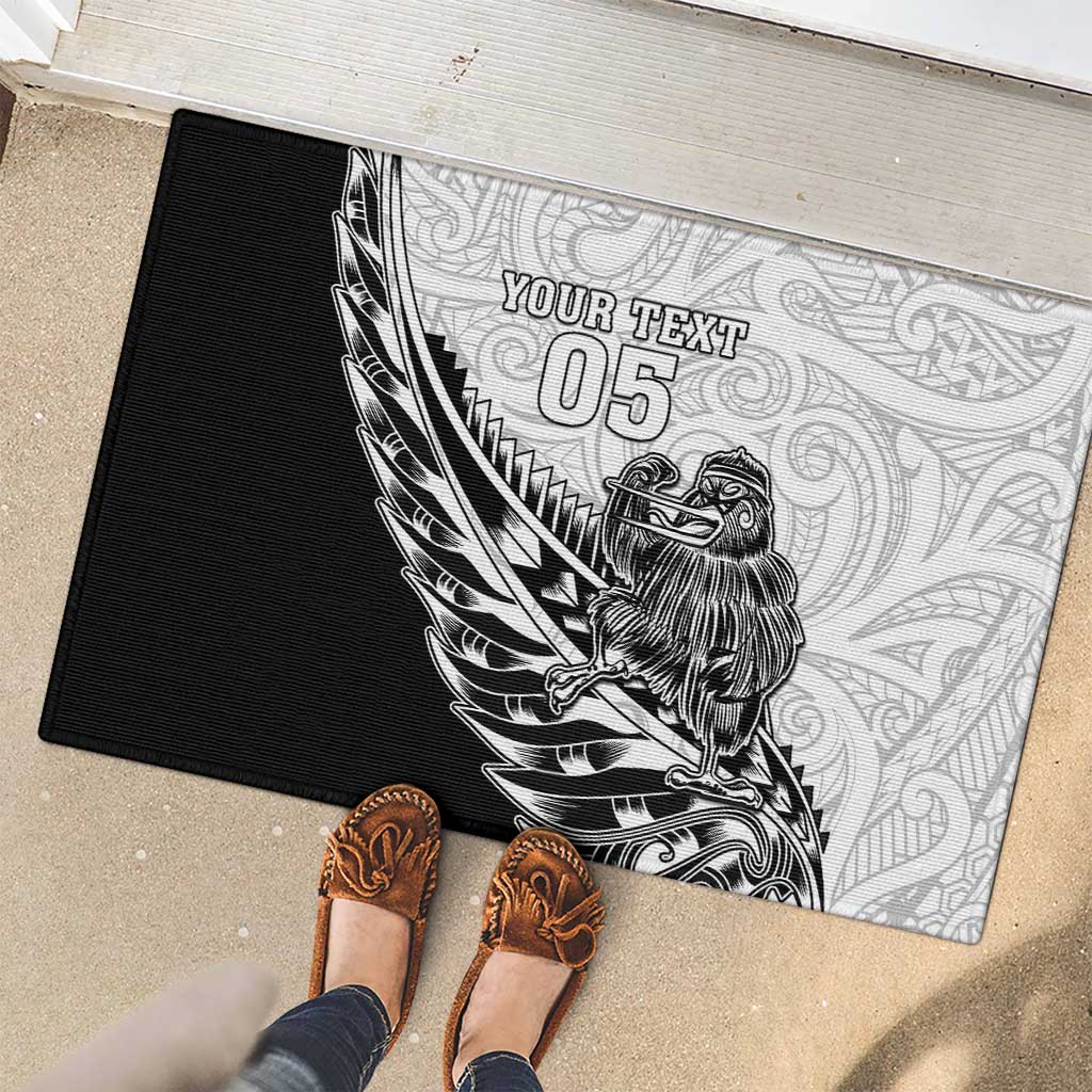 New Zealand Kiwi Rugby Custom Rubber Doormat Go Champions Maori Pattern LT05 - Polynesian Pride
