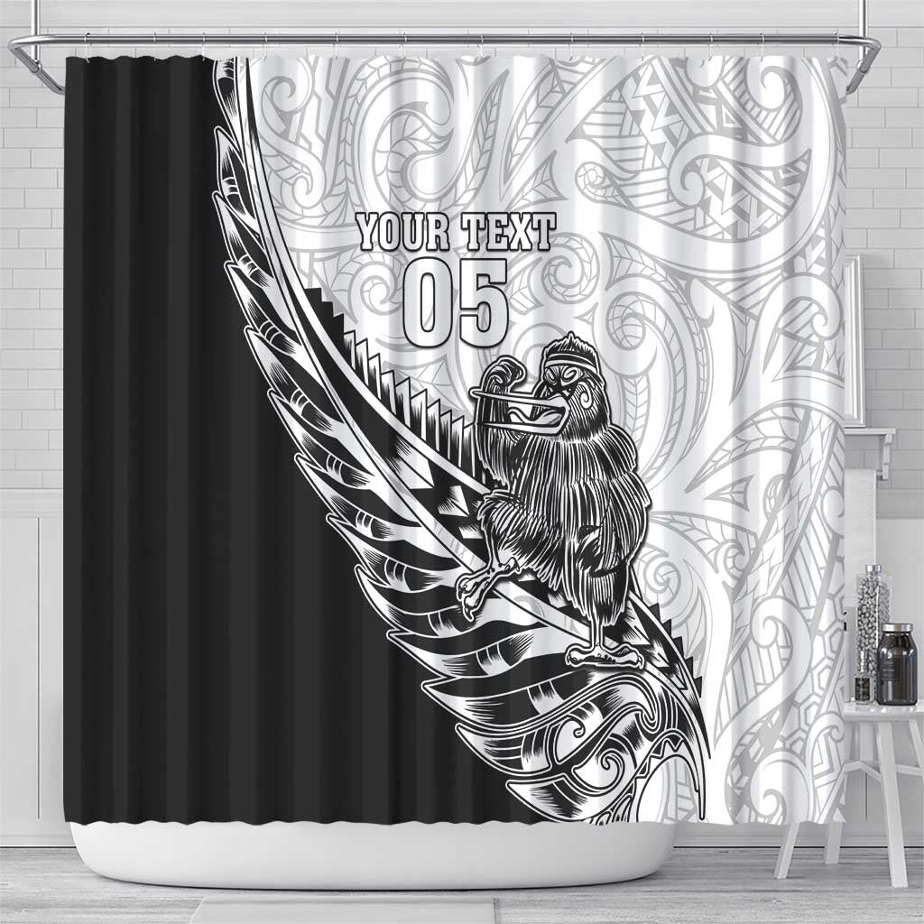 New Zealand Kiwi Rugby Custom Shower Curtain Go Champions Maori Pattern LT05 - Polynesian Pride